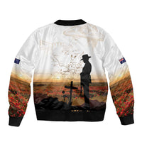 Australia And New Zealand ANZAC Day Sleeve Zip Bomber Jacket Battle Of Beersheba LT05 - Polynesian Pride