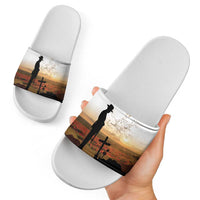 Australia And New Zealand ANZAC Day Slide Sandals Battle Of Beersheba LT05 - Polynesian Pride