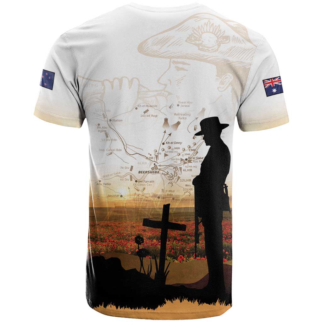 Australia And New Zealand ANZAC Day T Shirt Battle Of Beersheba LT05 - Polynesian Pride
