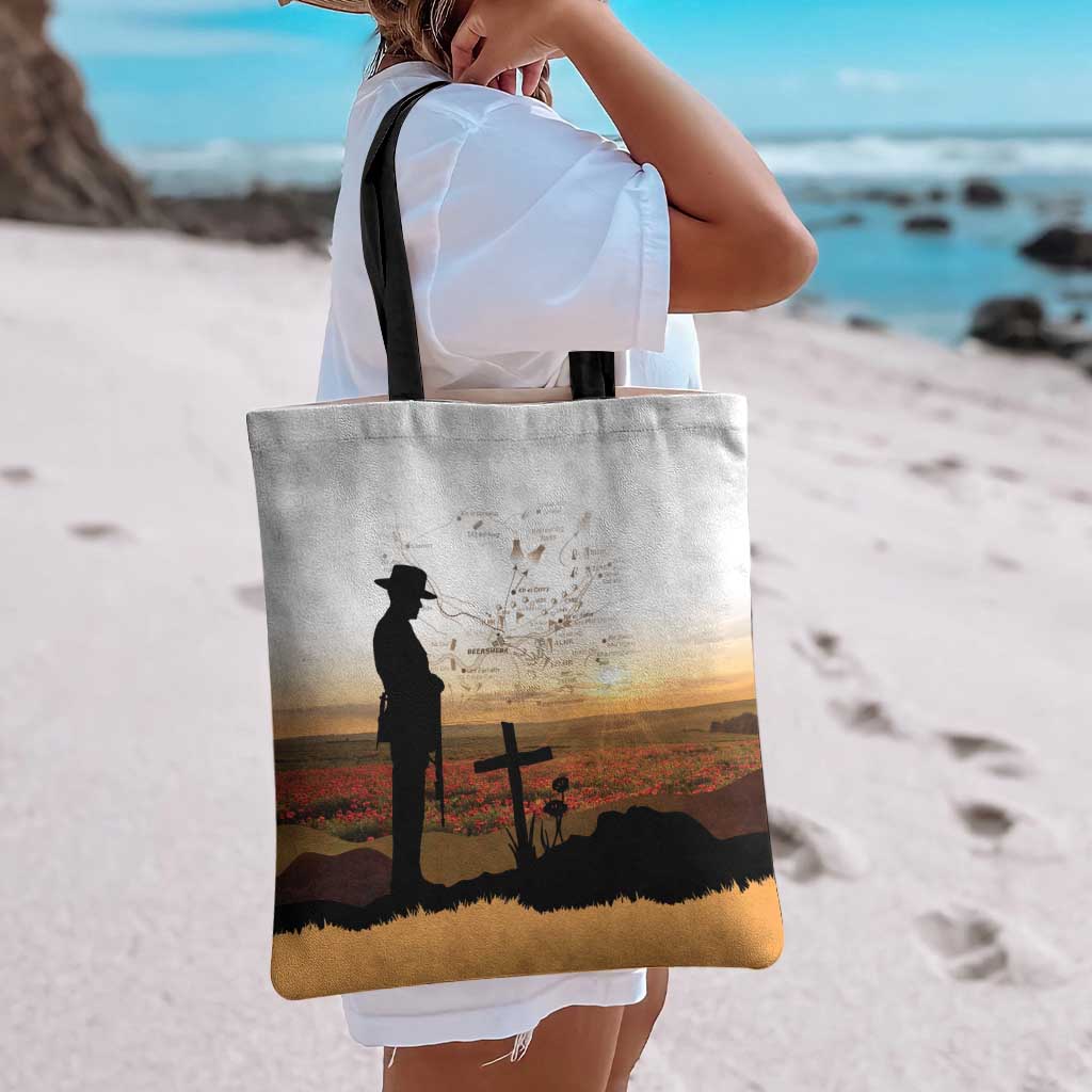 Australia And New Zealand ANZAC Day Tote Bag Battle Of Beersheba LT05 - Polynesian Pride