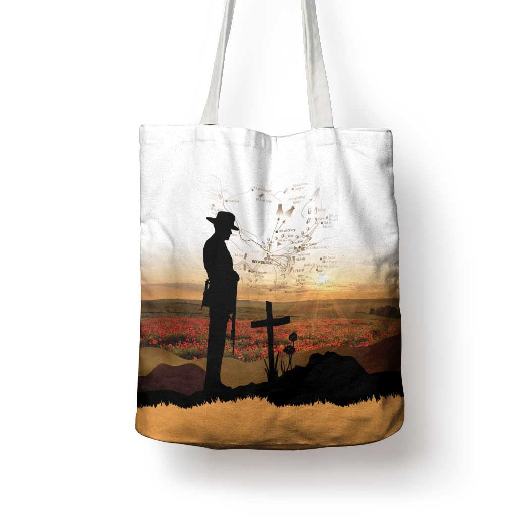 Australia And New Zealand ANZAC Day Tote Bag Battle Of Beersheba LT05 - Polynesian Pride