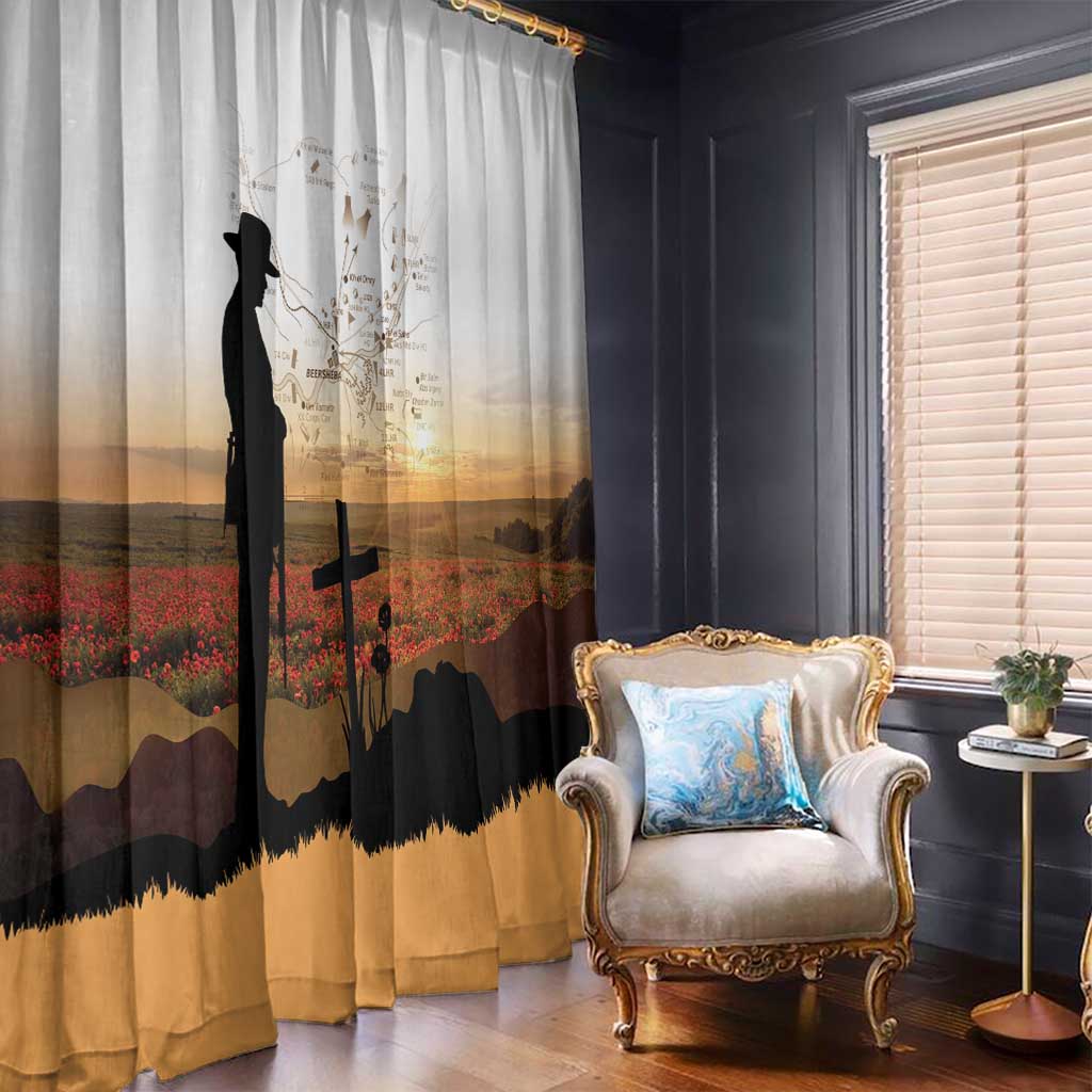 Australia And New Zealand ANZAC Day Window Curtain Battle Of Beersheba LT05 - Polynesian Pride