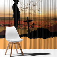 Australia And New Zealand ANZAC Day Window Curtain Battle Of Beersheba LT05 - Polynesian Pride