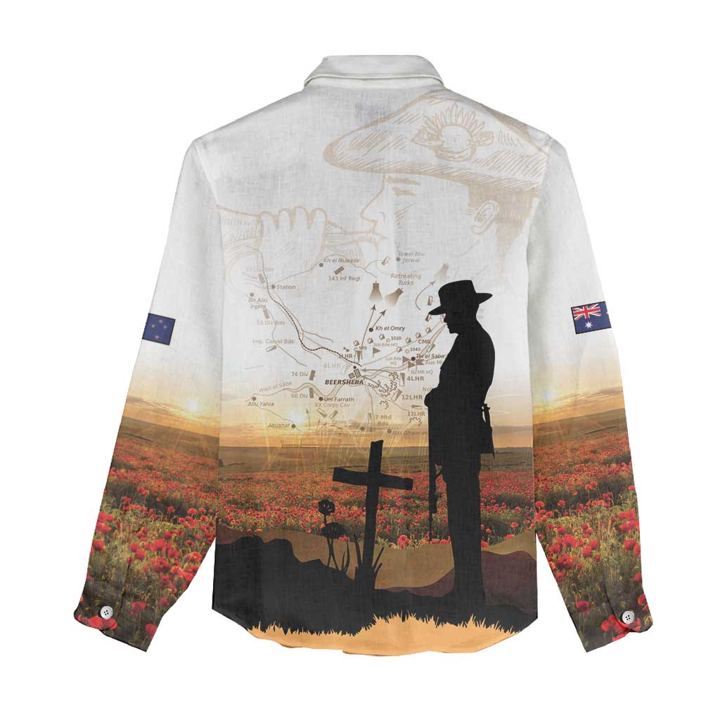 Australia And New Zealand ANZAC Day Women Casual Shirt Battle Of Beersheba LT05 - Polynesian Pride