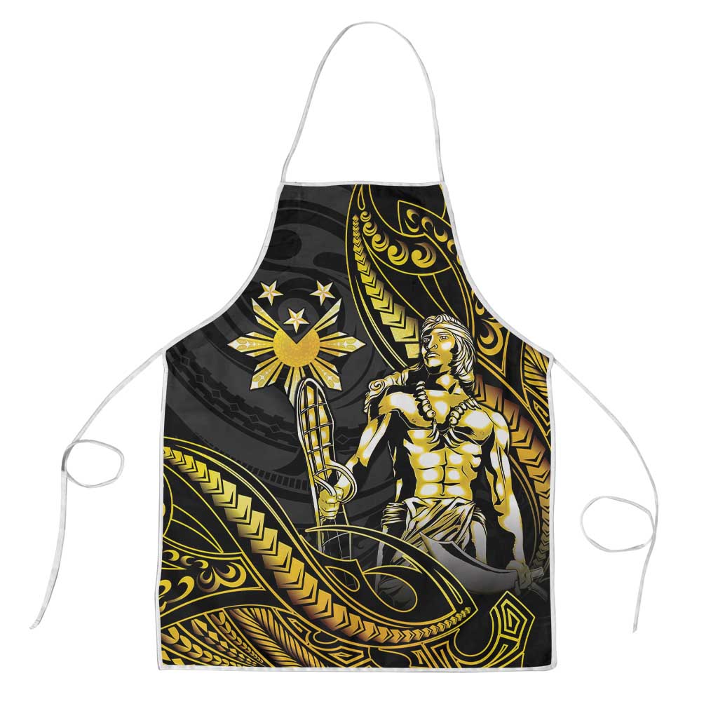 Filipinos Lapu Lapu Hero Apron Gold Polynesian Tribal Tattoo