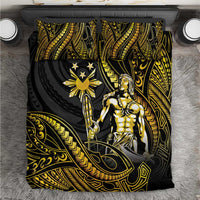 Filipinos Lapu Lapu Hero Bedding Set Gold Polynesian Tribal Tattoo LT05 Gold - Polynesian Pride
