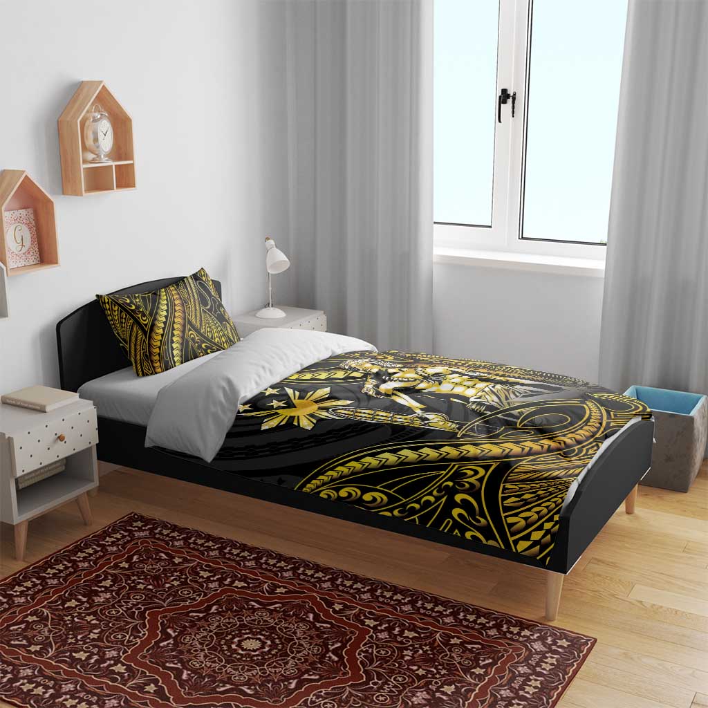 Filipinos Lapu Lapu Hero Bedding Set Gold Polynesian Tribal Tattoo LT05 - Polynesian Pride