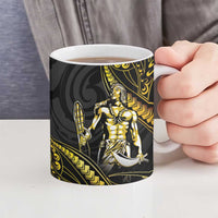 Filipinos Lapu Lapu Hero Ceramic Mug Gold Polynesian Tribal Tattoo