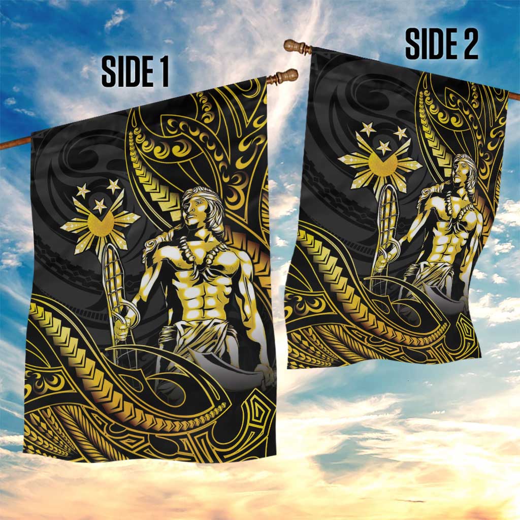 Filipinos Lapu Lapu Hero Garden Flag Gold Polynesian Tribal Tattoo