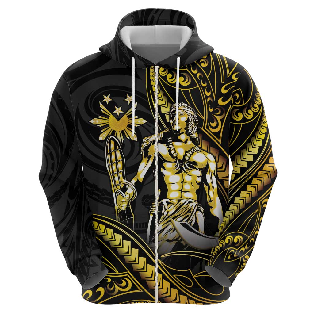 Filipinos Lapu Lapu Hero Hoodie Gold Polynesian Tribal Tattoo LT05 - Polynesian Pride