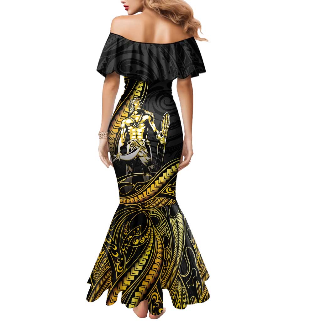 Filipinos Lapu Lapu Hero Mermaid Dress Gold Polynesian Tribal Tattoo LT05 - Polynesian Pride