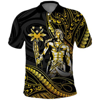 Filipinos Lapu Lapu Hero Polo Shirt Gold Polynesian Tribal Tattoo LT05 Gold - Polynesian Pride