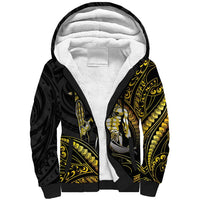 Filipinos Lapu Lapu Hero Sherpa Hoodie Gold Polynesian Tribal Tattoo LT05 Unisex Gold - Polynesian Pride