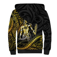 Filipinos Lapu Lapu Hero Sherpa Hoodie Gold Polynesian Tribal Tattoo LT05 - Polynesian Pride