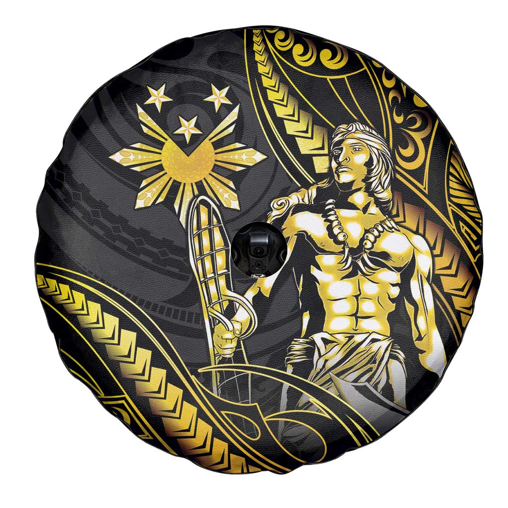 Filipinos Lapu Lapu Hero Spare Tire Cover Gold Polynesian Tribal Tattoo LT05 - Polynesian Pride