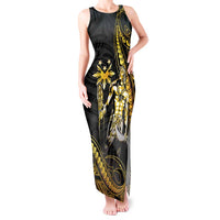 Filipinos Lapu Lapu Hero Tank Maxi Dress Gold Polynesian Tribal Tattoo LT05 Women Gold - Polynesian Pride