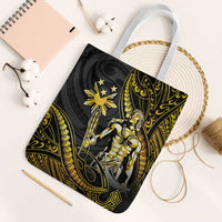 Filipinos Lapu Lapu Hero Tote Bag Gold Polynesian Tribal Tattoo
