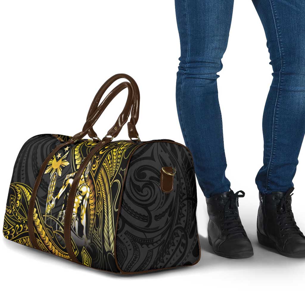 Filipinos Lapu Lapu Hero Travel Bag Gold Polynesian Tribal Tattoo