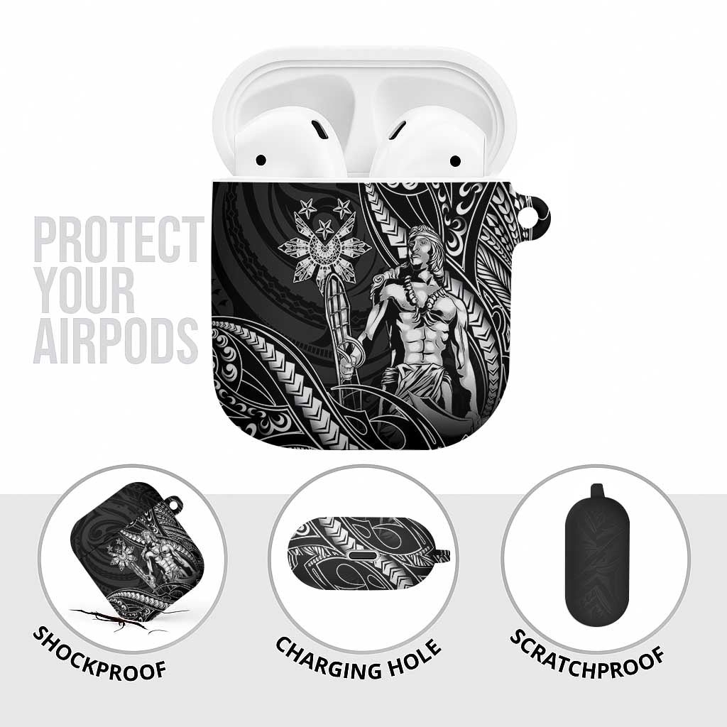 Filipinos Lapu Lapu Hero AirPods Case Black Polynesian Tribal Tattoo