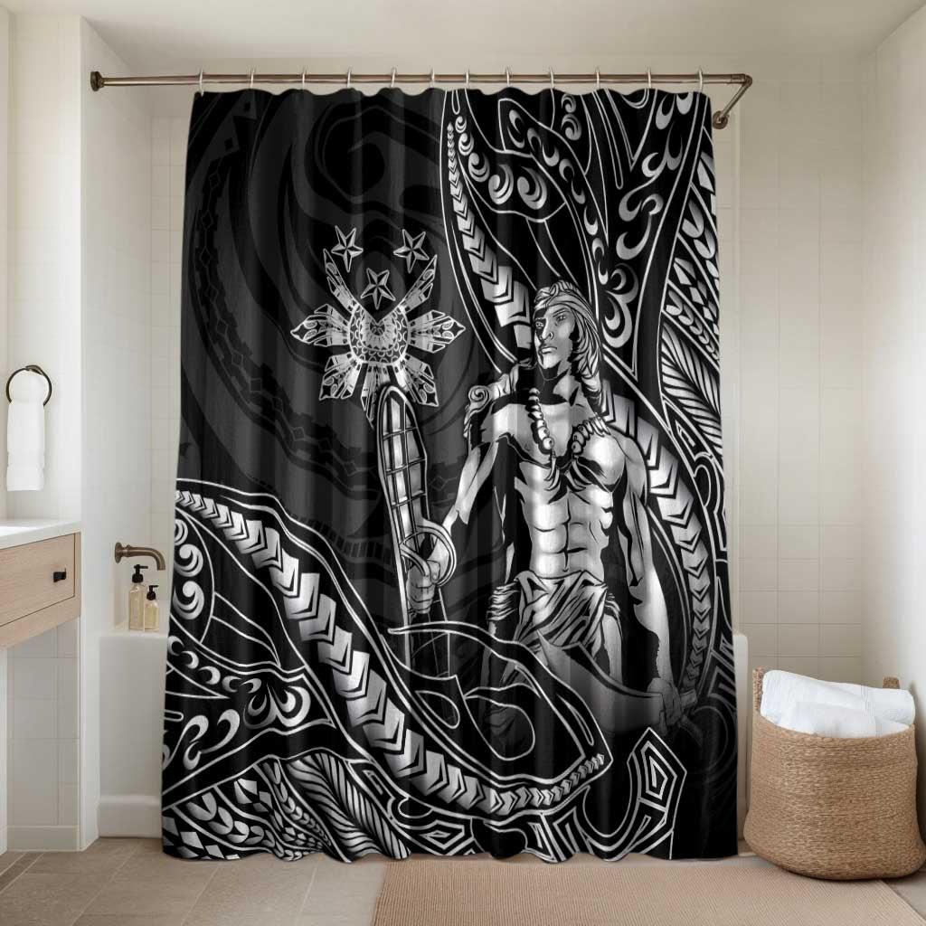 Filipinos Lapu Lapu Hero Bathroom Set Black Polynesian Tribal Tattoo