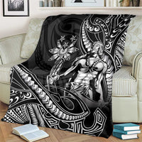 Filipinos Lapu Lapu Hero Blanket Black Polynesian Tribal Tattoo