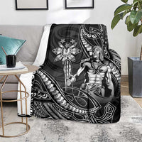 Filipinos Lapu Lapu Hero Blanket Black Polynesian Tribal Tattoo
