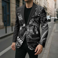 Filipinos Lapu Lapu Hero Blazer Black Polynesian Tribal Tattoo