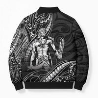 Filipinos Lapu Lapu Hero Bomber Puffer Jacket Black Polynesian Tribal Tattoo LT05 - Polynesian Pride