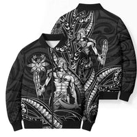 Filipinos Lapu Lapu Hero Bomber Puffer Jacket Black Polynesian Tribal Tattoo LT05 - Polynesian Pride