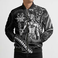 Filipinos Lapu Lapu Hero Bomber Puffer Jacket Black Polynesian Tribal Tattoo LT05 - Polynesian Pride