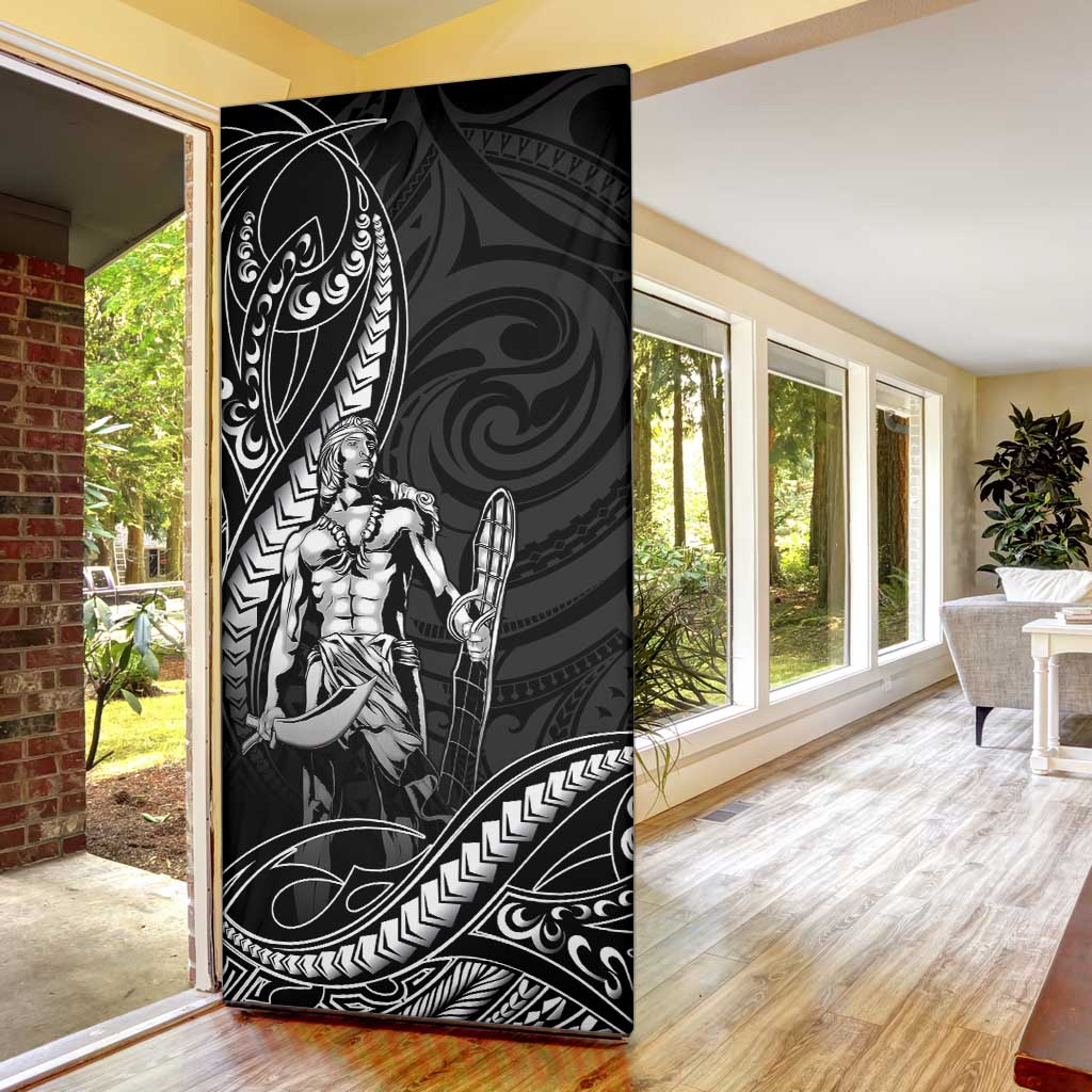 Filipinos Lapu Lapu Hero Door Cover Black Polynesian Tribal Tattoo