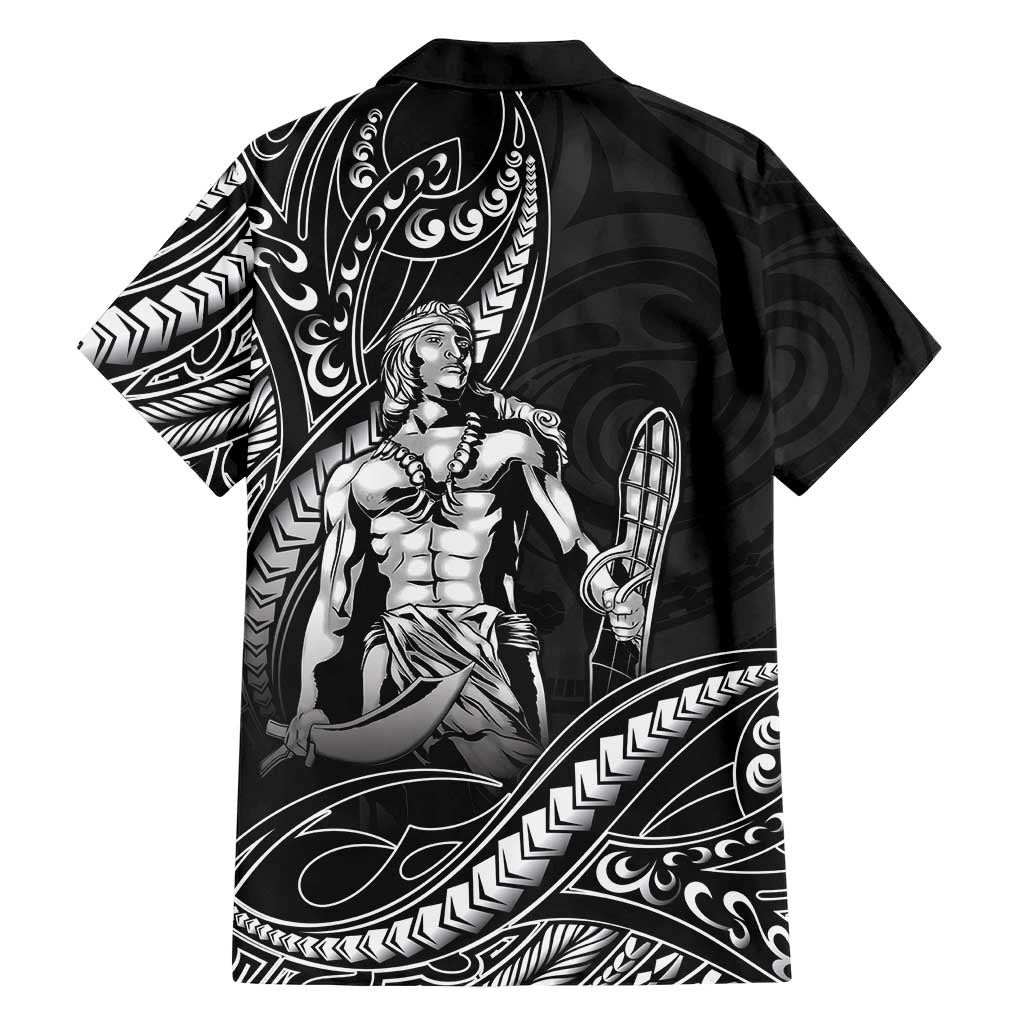 Filipinos Lapu Lapu Hero Family Matching Long Sleeve Bodycon Dress and Hawaiian Shirt Black Polynesian Tribal Tattoo LT05 - Polynesian Pride