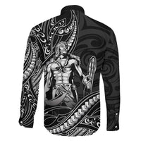 Filipinos Lapu Lapu Hero Family Matching Mermaid Dress and Hawaiian Shirt Black Polynesian Tribal Tattoo LT05 - Polynesian Pride