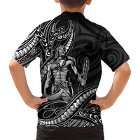 Filipinos Lapu Lapu Hero Family Matching Tank Maxi Dress and Hawaiian Shirt Black Polynesian Tribal Tattoo LT05 - Polynesian Pride
