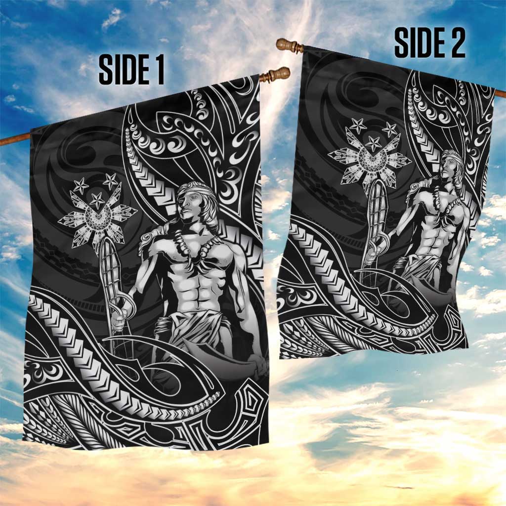 Filipinos Lapu Lapu Hero Garden Flag Black Polynesian Tribal Tattoo