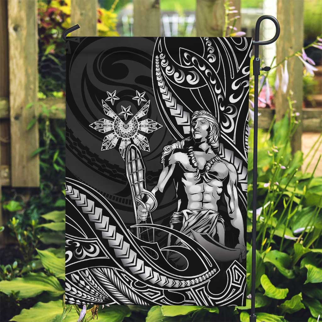 Filipinos Lapu Lapu Hero Garden Flag Black Polynesian Tribal Tattoo