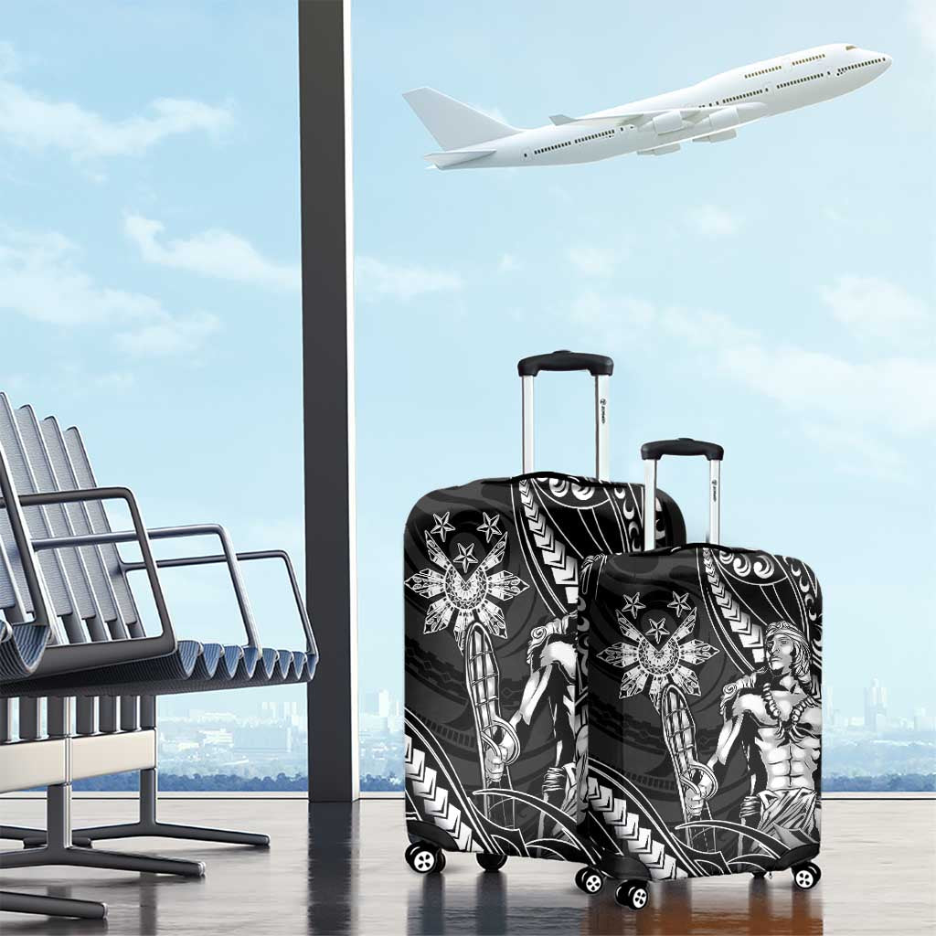 Filipinos Lapu Lapu Hero Luggage Cover Black Polynesian Tribal Tattoo