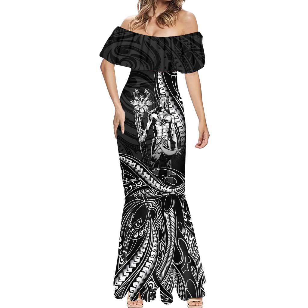 Filipinos Lapu Lapu Hero Mermaid Dress Black Polynesian Tribal Tattoo LT05 - Polynesian Pride
