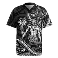 Filipinos Lapu Lapu Hero Rugby Jersey Black Polynesian Tribal Tattoo