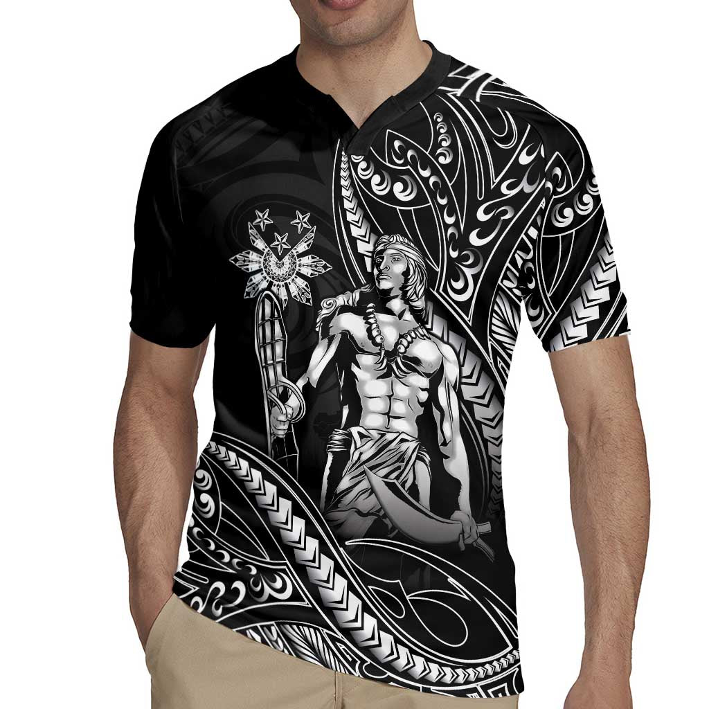 Filipinos Lapu Lapu Hero Rugby Jersey Black Polynesian Tribal Tattoo