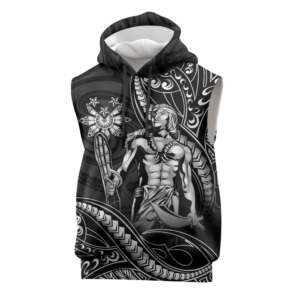 Filipinos Lapu Lapu Hero Sleeveless Hoodie Black Polynesian Tribal Tattoo LT05 Black - Polynesian Pride
