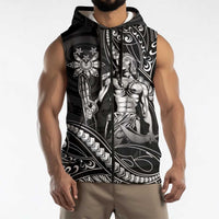 Filipinos Lapu Lapu Hero Sleeveless Zip Hoodie Black Polynesian Tribal Tattoo LT05 - Polynesian Pride