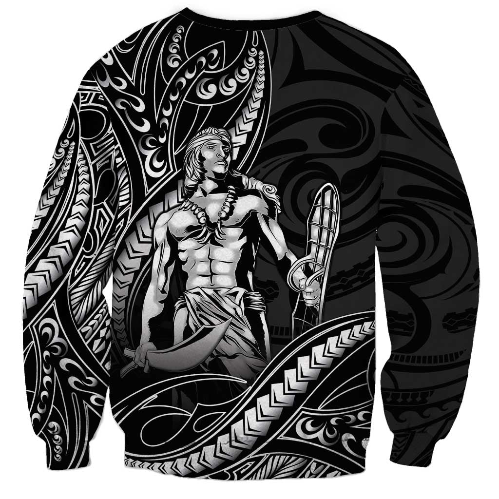 Filipinos Lapu Lapu Hero Sweatshirt Black Polynesian Tribal Tattoo