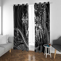 Filipinos Lapu Lapu Hero Window Curtain Black Polynesian Tribal Tattoo