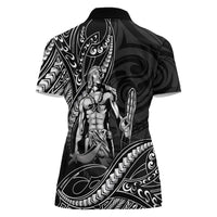 Filipinos Lapu Lapu Hero Women Polo Shirt Black Polynesian Tribal Tattoo LT05 - Polynesian Pride
