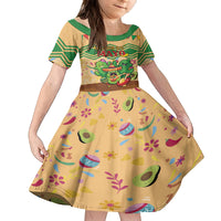 Personalised Hawaii Cinco De Mayo Family Matching Off Shoulder Maxi Dress and Hawaiian Shirt Funny Style LT05 Daughter's Dress Brown - Polynesian Pride
