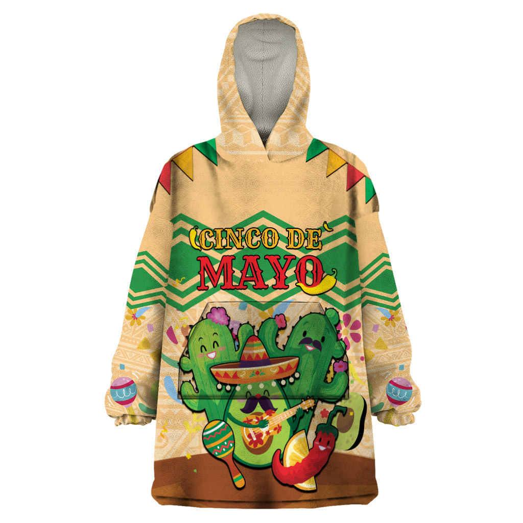 Personalised Hawaii Cinco De Mayo Wearable Blanket Hoodie Funny Style LT05 One Size Brown - Polynesian Pride