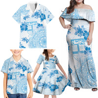 Happy Fiji Girmit Day Family Matching Off Shoulder Maxi Dress and Hawaiian Shirt Fijian Tapa With Mandala Pattern LT05 - Polynesian Pride