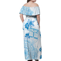 Happy Fiji Girmit Day Family Matching Off Shoulder Maxi Dress and Hawaiian Shirt Fijian Tapa With Mandala Pattern LT05 - Polynesian Pride