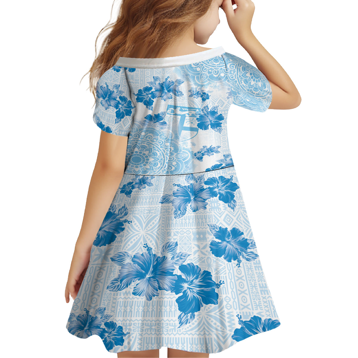 Happy Fiji Girmit Day Family Matching Off Shoulder Short Dress and Hawaiian Shirt Fijian Tapa With Mandala Pattern LT05 - Polynesian Pride
